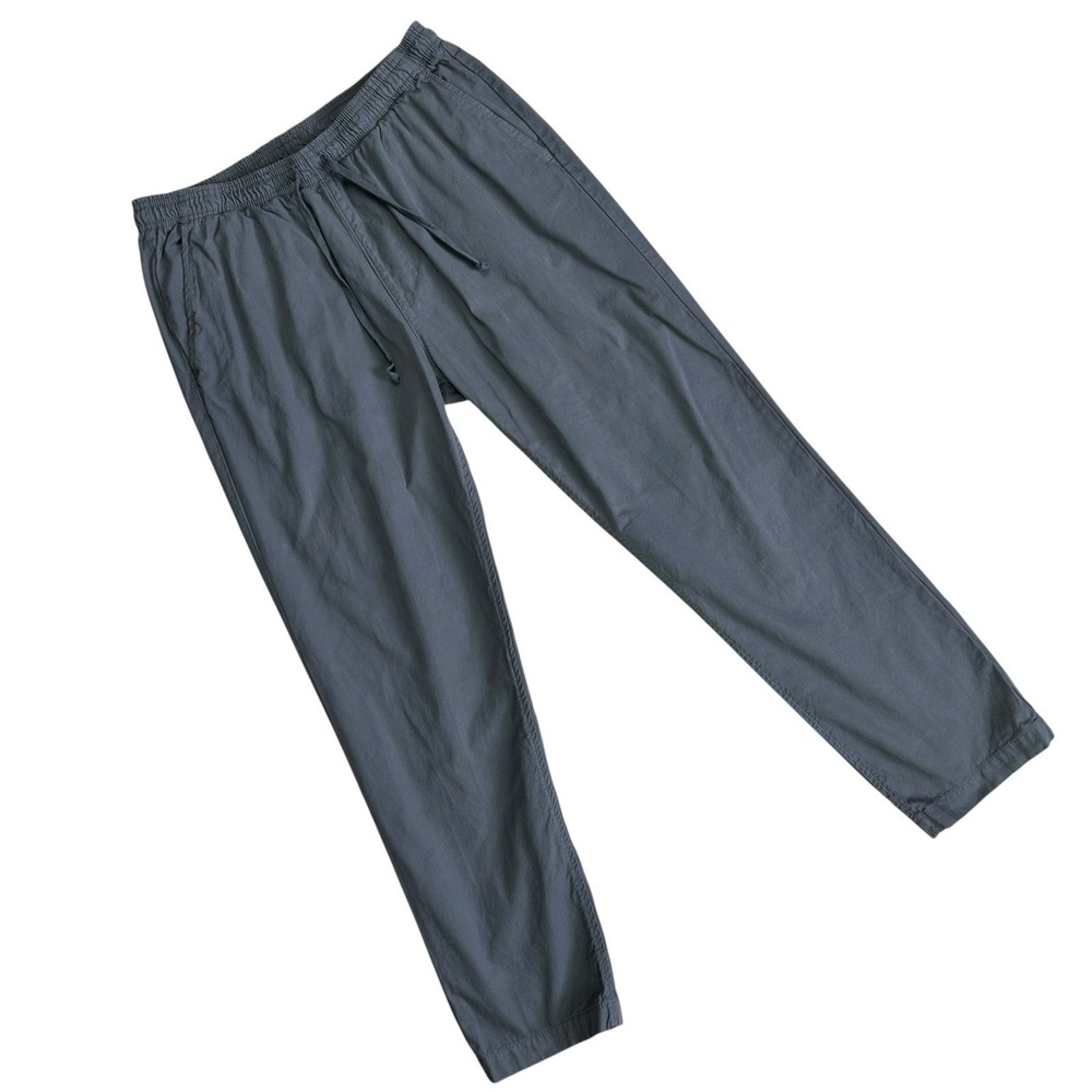 Save Khaki United SKU Drawstring Elastic Waist Men Large Tapered Leg Pants Grey
